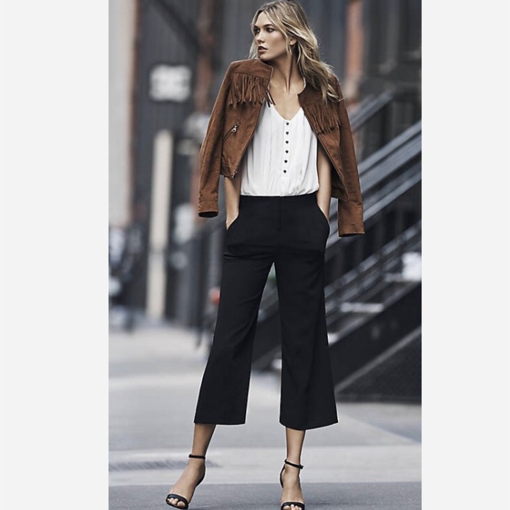 Brown fringe suede jacket